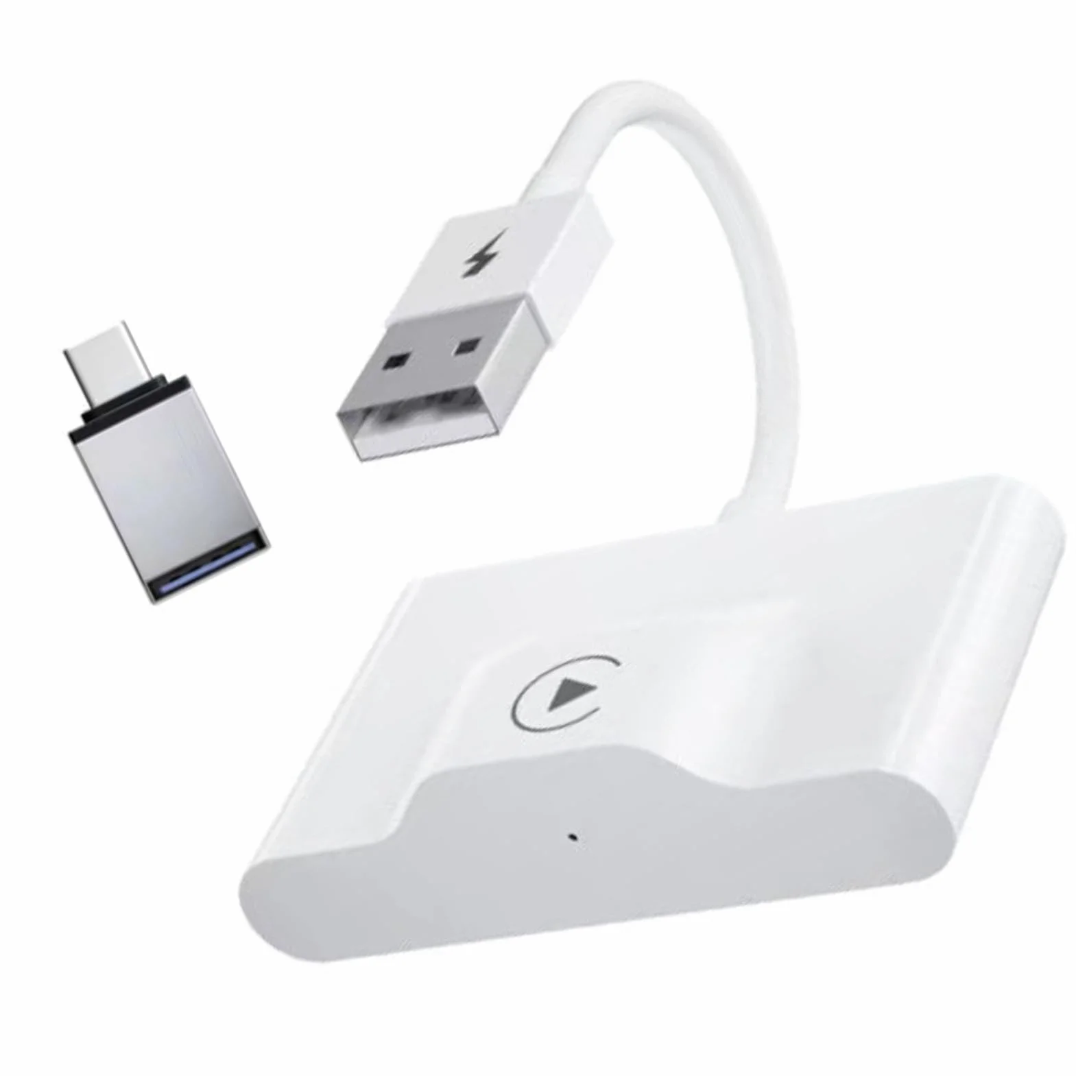 Adapter Carplay, Carplay Dongle Przewodowy do Bezprzewodowego Kompaktowego Interfejsu USB dla 'a (Wklęsła powierzchnia)