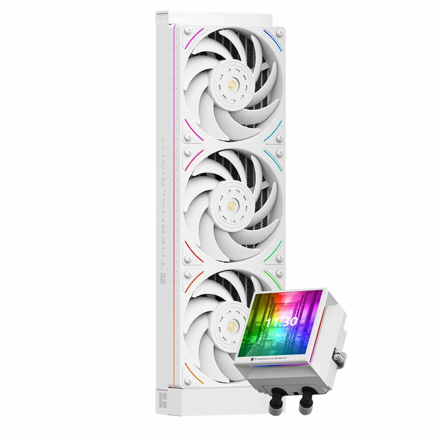 TR Hyper Vision 360 UB ARGB White AIO Chłodzenie cieczy, do AM5 / Intel LGA1851/1700, 3,95 cala Magnetyczny wyświetlacz LCD z rozdzielczością 480x480 dla obrazów