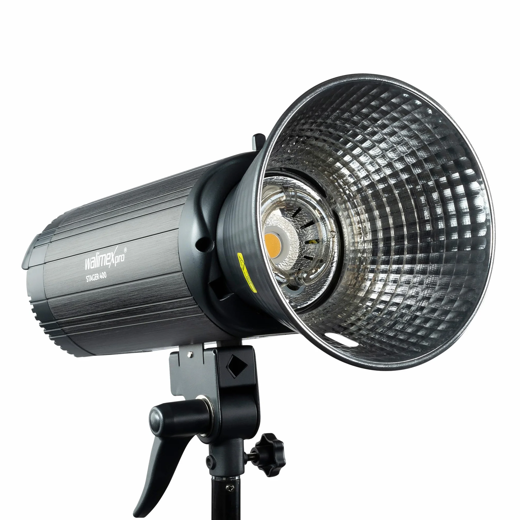 Walimex Pro Stager 400 HSS lampa studyjna – wydajna lampa studyjna z odbiornikiem 2,4 GHz, tryb HSS, 400 W, krótki czas palenia, światło LED do regulacji, dla profesjonalnych fotografów