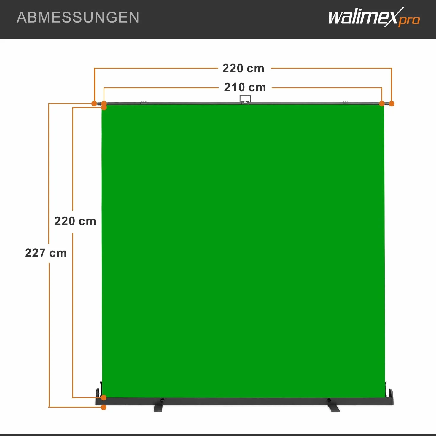 walimex pro Tło panelowe Roll-up 210x220cm Zielony