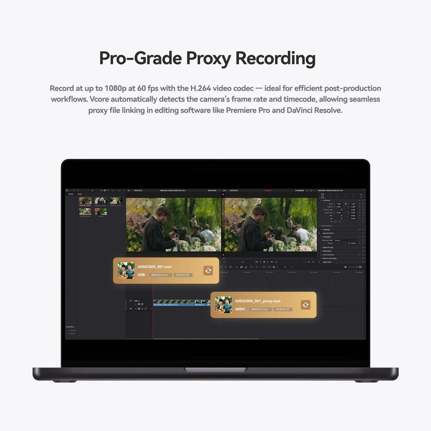 Hollyland Vcore 4K30/HD bezprzewodowy system wideo: monitorowanie 4 urządzeń, wbudowany akumulator, gniazdo na karty pamięci, streaming YouTube/Twitch, nadajnik HDMI do systemu Android.