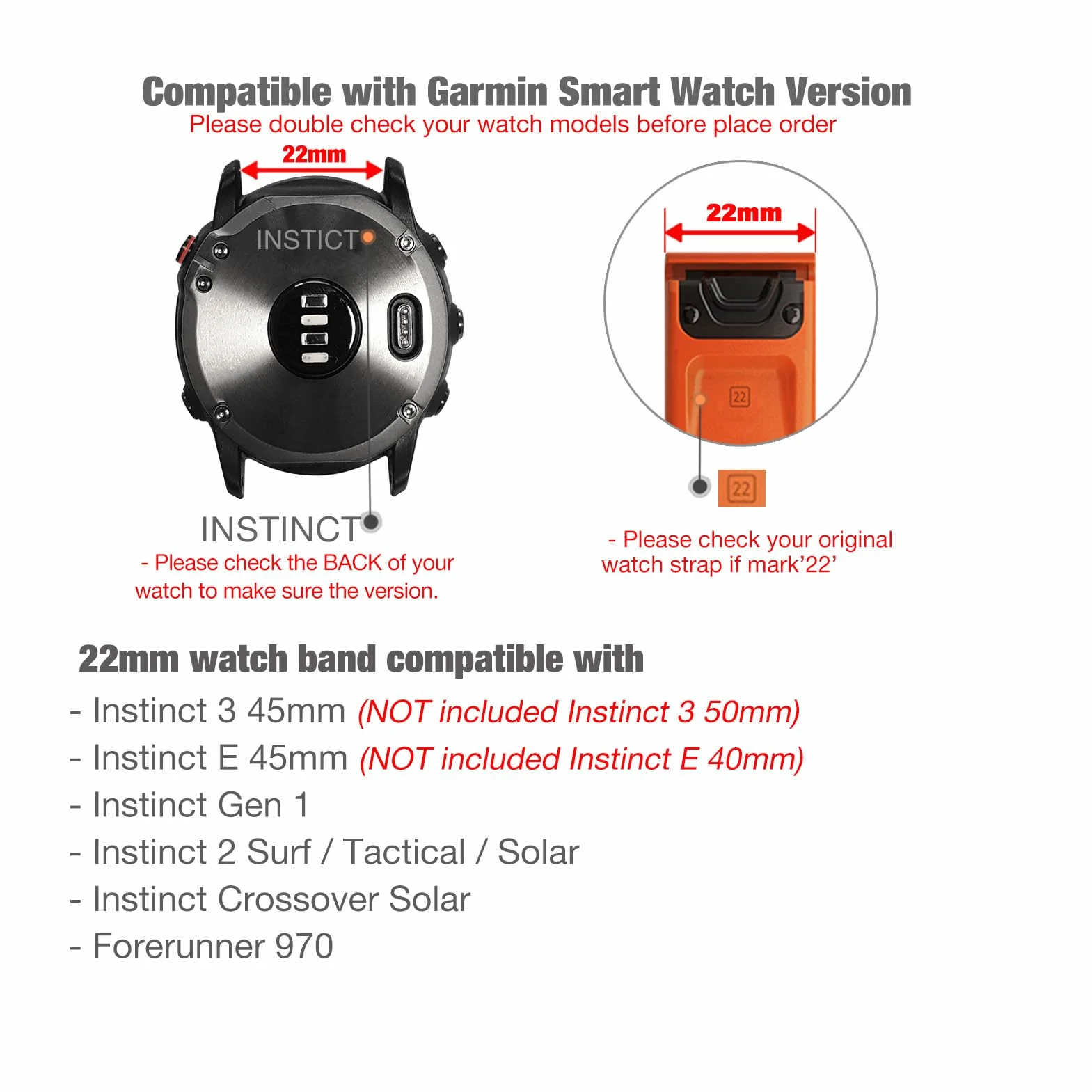 YOOSIDE Elastyczny nylonowy pasek do zegarka Garmin Instinct 3 45 mm / Instinct E 45 mm