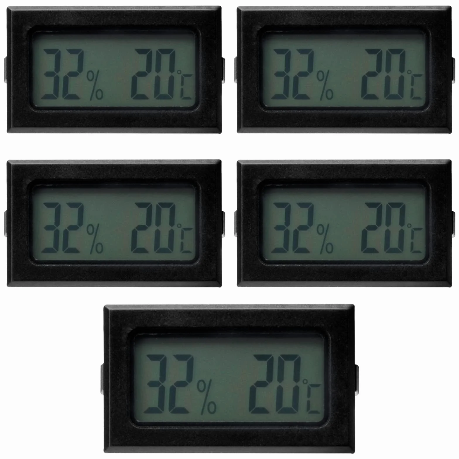 5 Sztuk Mini Cyfrowy Termometr Higrometr LCD - Wewnętrzny Pomiar Temperatury i Wilgotności w Domu, Środowisko dla Szklarni