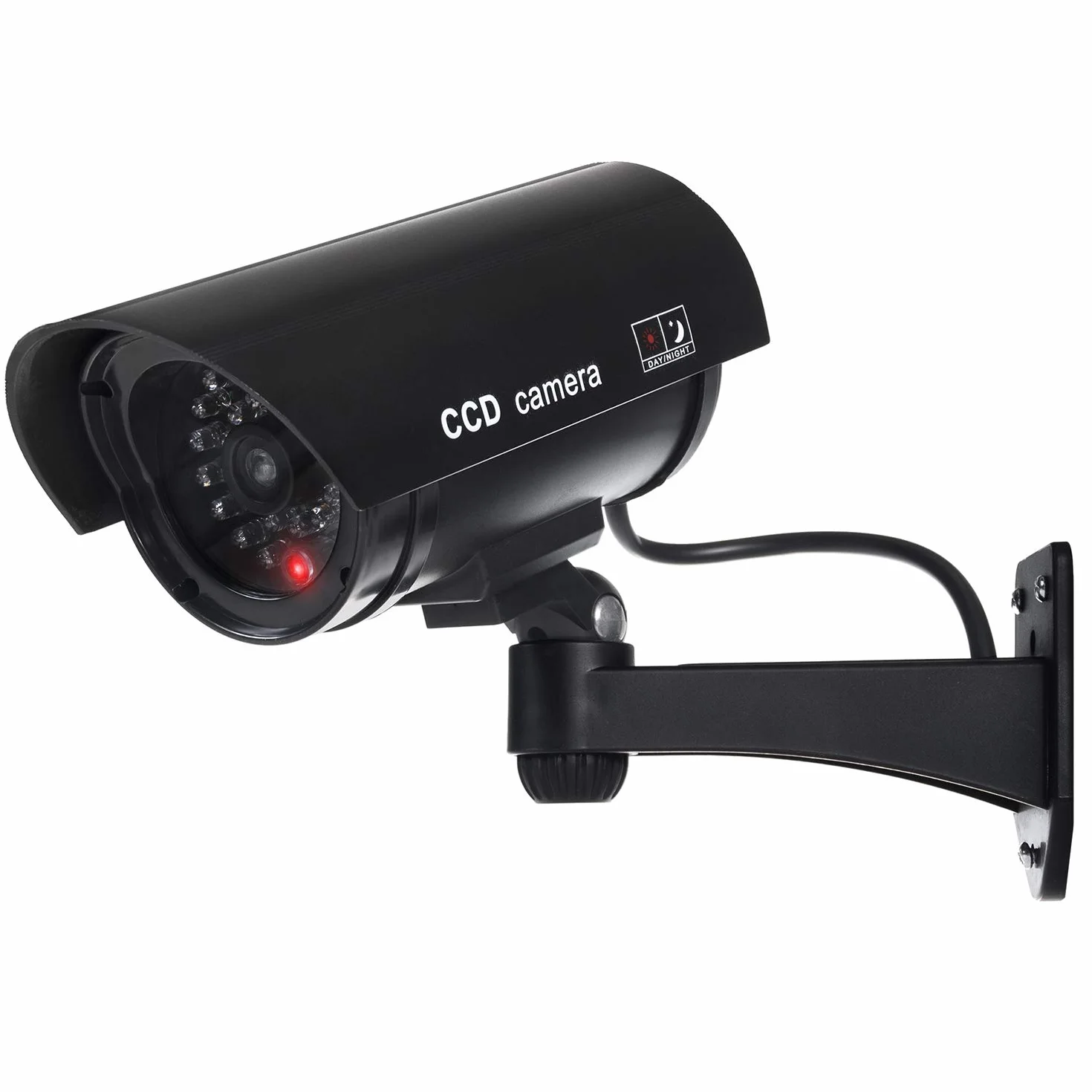 CE IR1100B Dummy LED kamera monitoringowa, atrapa alarmu, wodoszczelna, czarna
