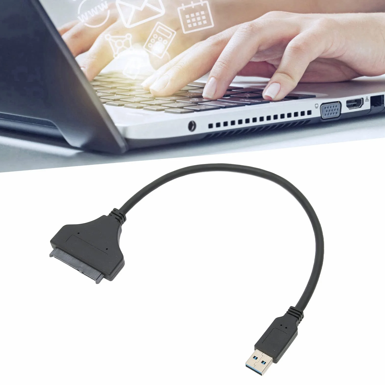 Adapter dysku twardego, układ ASM1153E USB3.0 do SATA Plug and Play, do dysku SSD na dysk twardy