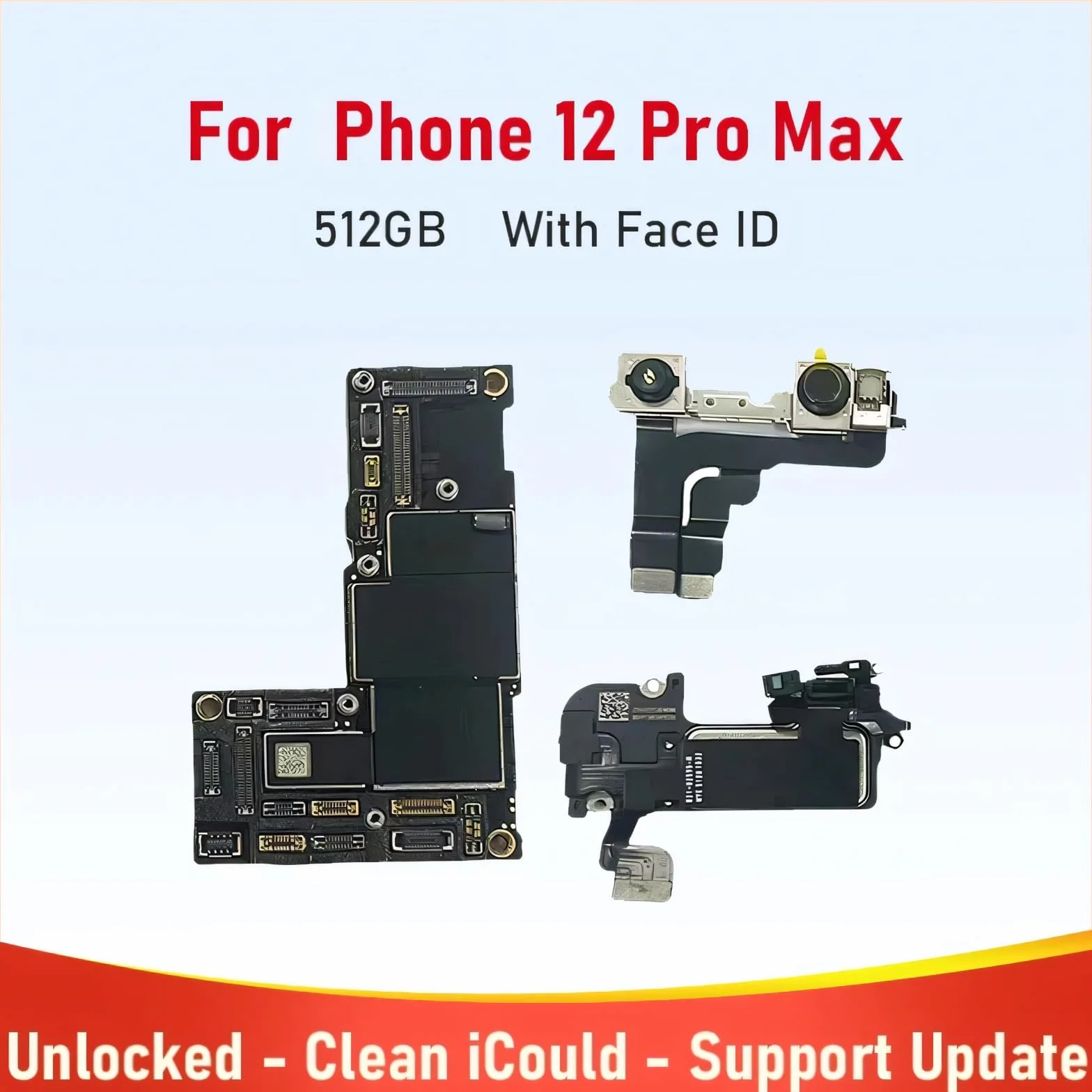 Karta logiczna 12 Pro Max 128 GB 256 GB 512 GB Opcja Face ID | | 8 GB, 5 GB | Z lub bez | Wyczyść iCloud | Odblokowany(12PM 512G FACE ID)