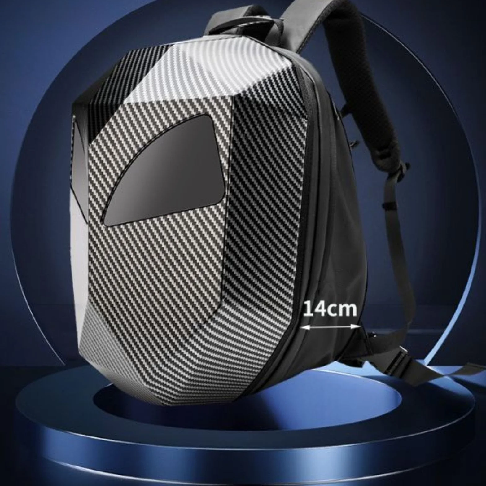 Torba LED z Wyświetlaczem, Programowalny Ekran Twarda Obudowa Wodoodporna Torba na Laptopa Zasilana Przez USB do Podróżowania Motocyklem, z wodoodporną powłoką 3D, z możliwością