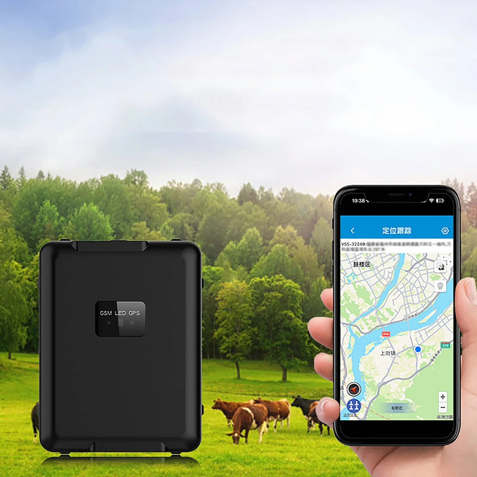 Lokalizator Zwierząt, 4G Słoneczny Lokalizator GPS Zabezpieczający Przed Kradzieżą Dla Owiec, Bydła, Koni, Bardzo Długi Czas Czuwania 30000 MAh, 90-dniowe Odtwarzanie Trasy Historycznej
