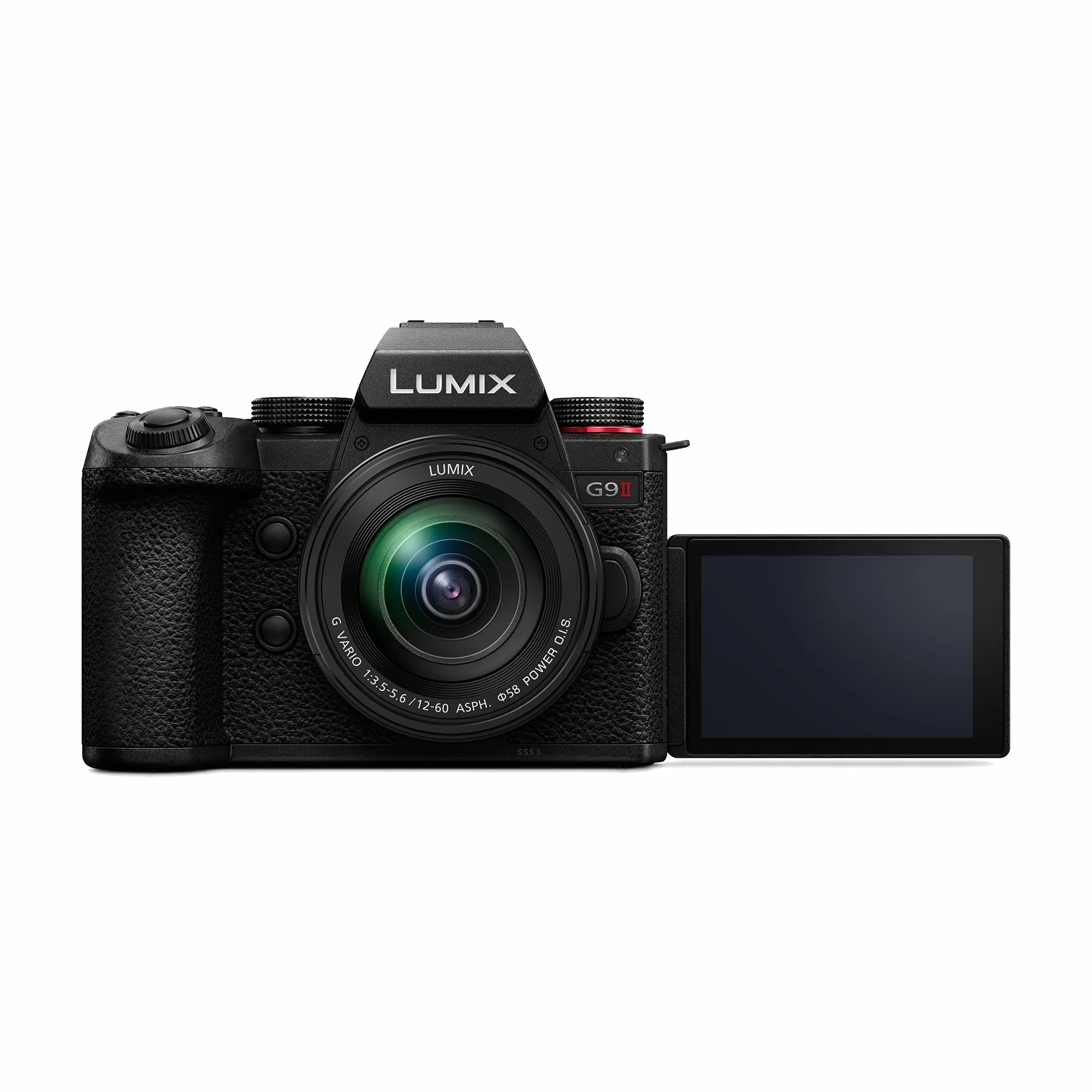 Panasonic DC-G9M2M Lumix bezlusterkowy aparat cyfrowy + obiektyw H-FS12060 12–60mm, F3.5–5.6 (Live MOS 25.2MP, fazowy hybrydowy AF, Dual I.S. 2), czarny