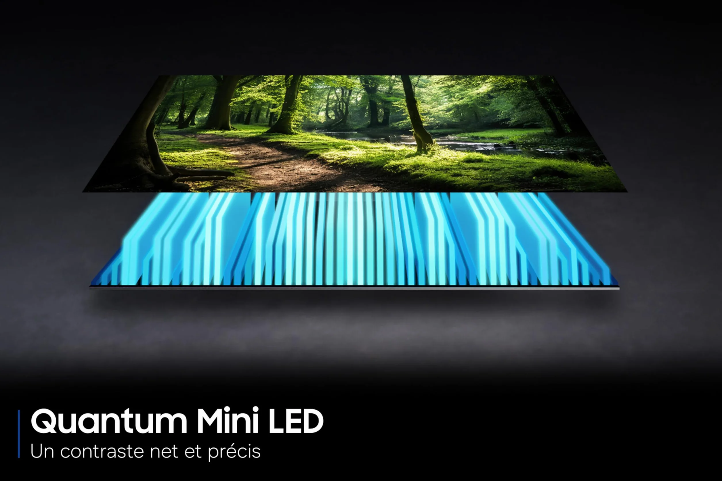 Samsung QN70H Smart TV 43 Cale Mini LED Neo QLED 4K, Quantum Mini LED, prawdziwa QLED 100% Objętość kolorów, procesor Crystal 4K zoptymalizowany przez sztuczną inteligencję, ruch Xcelerator, Vision AI
