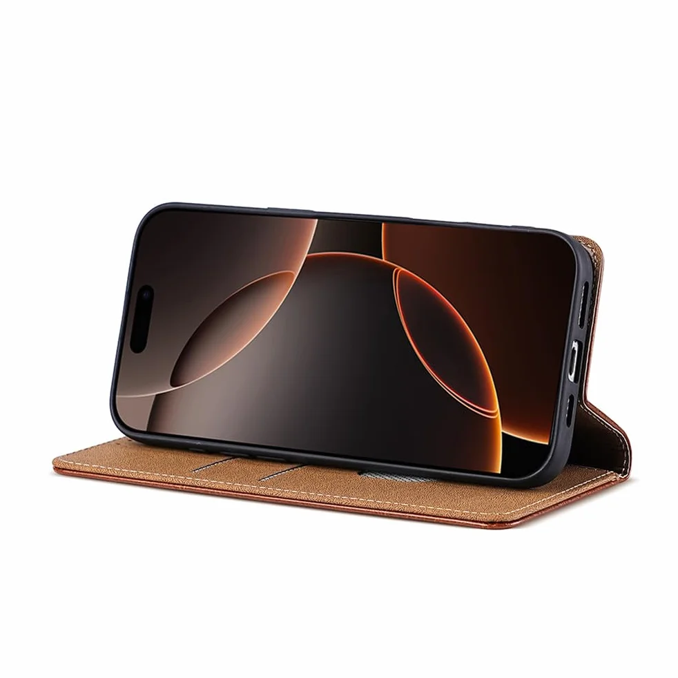 Etui z prawdziwej skóry do Google Pixel 10 Pro/10 PRO XL/10, magnetyczne etui z klapką w stylu vintage biznesowe etui na telefon komórkowy, szary, 10