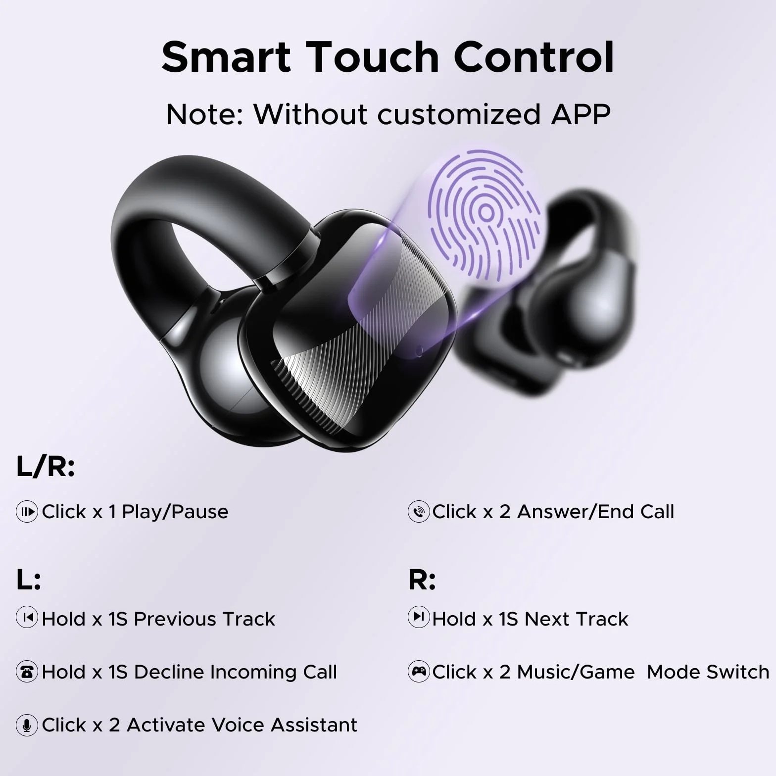 UGREEN HiTune S3 Open Ear Słuchawki, Bluetooth tylko 5,2g | Bluetooth z ENC do rozmów, Głęboki bas, 30h odtwarzania, USB-C szybkie ładowanie i IPX5 wodoodporność