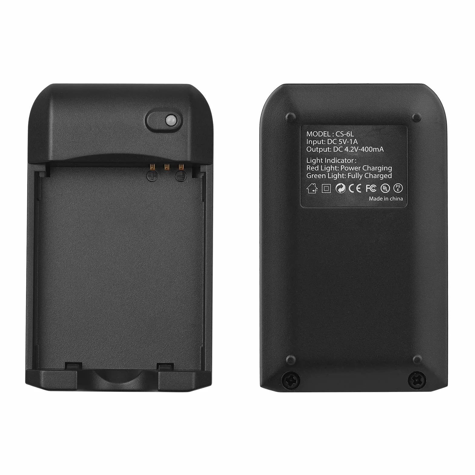 Andoer NP-6L Ładowarka do akumulatorów z lampką kontrolną LED + 2 sztuki akumulatorów NP-6L 3,7 V 700 mAh z kablem USB