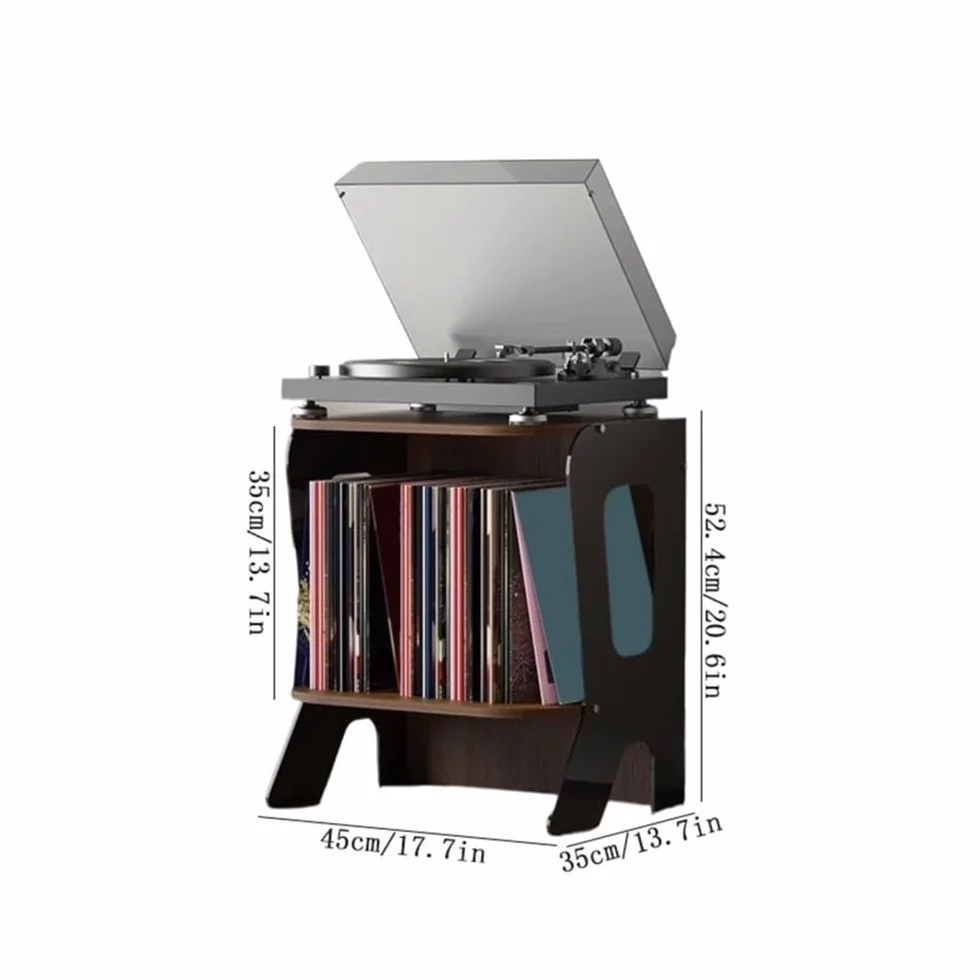 Stojak na płyty CD Teraz odtwarzane Stojak na płyty winylowe Drewniany stojak na albumy stojący na podłodze