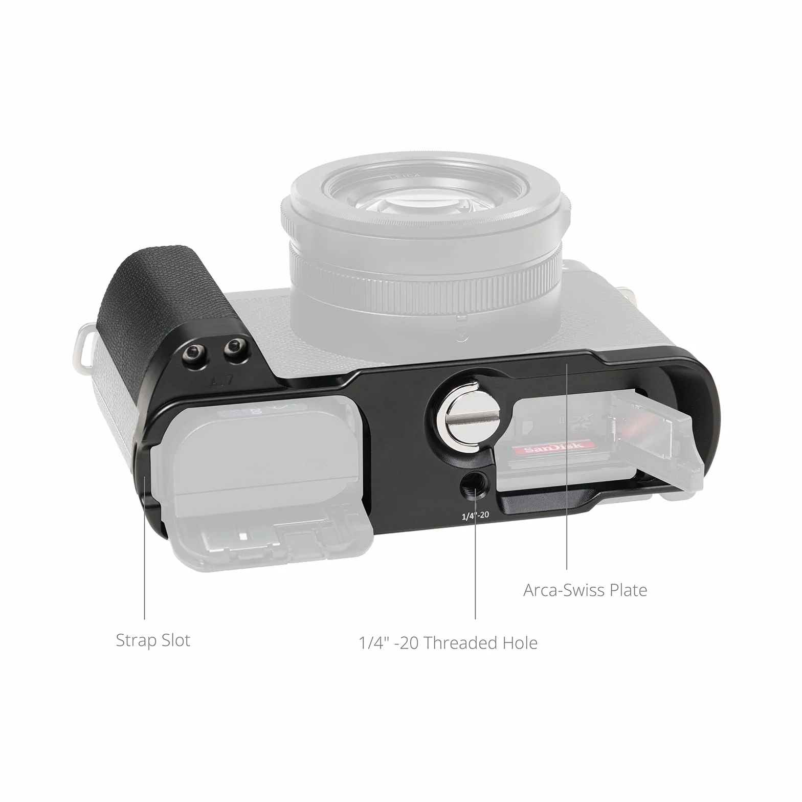 SMALLRIG Uchwyt do płytki montażowej w kształcie litery L do aparatu Panasonic LUMIX L10 (czarna) 5700