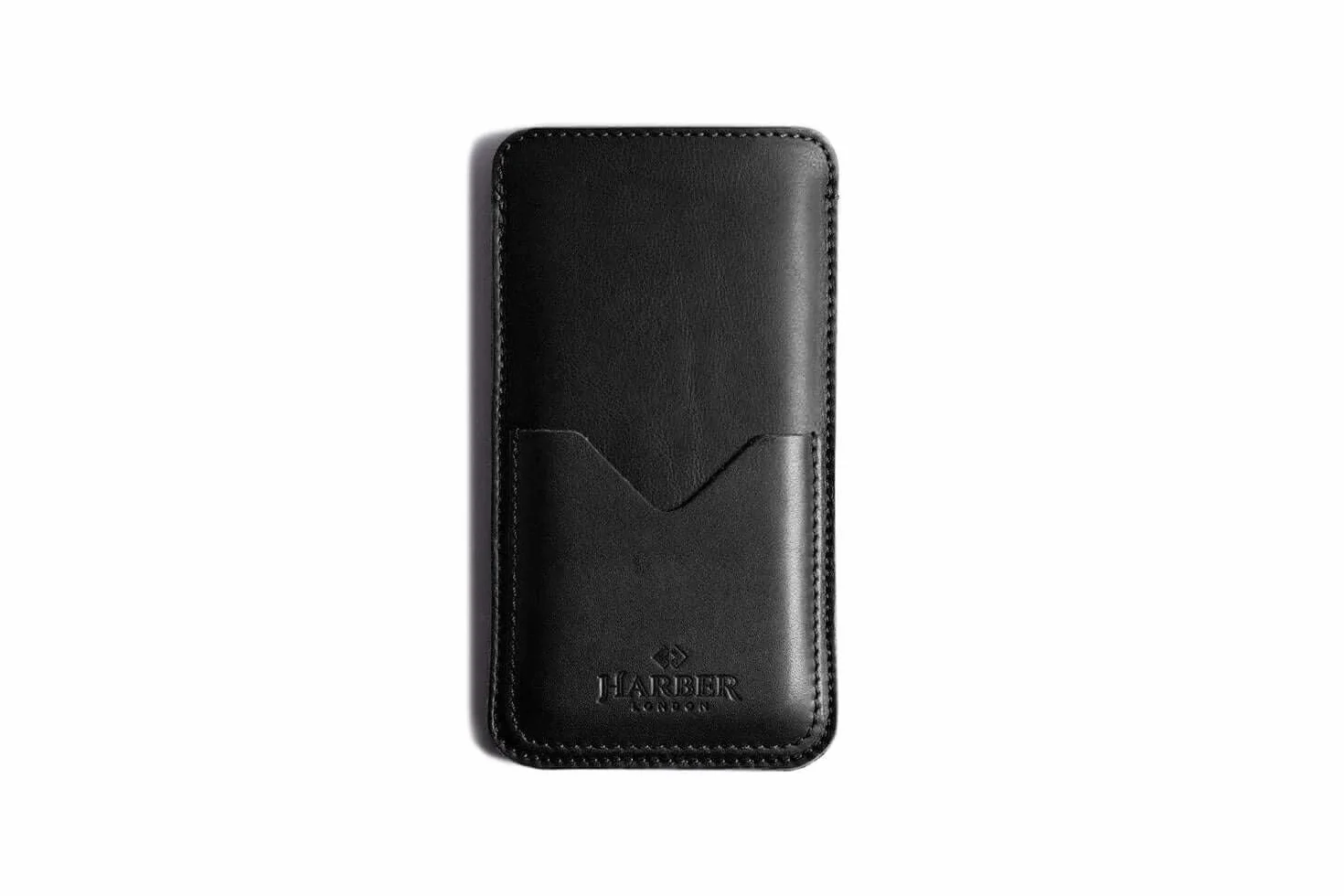 Harber London Cienkie skórzane etui na smartfona (iPhone SE (2020), czarne)