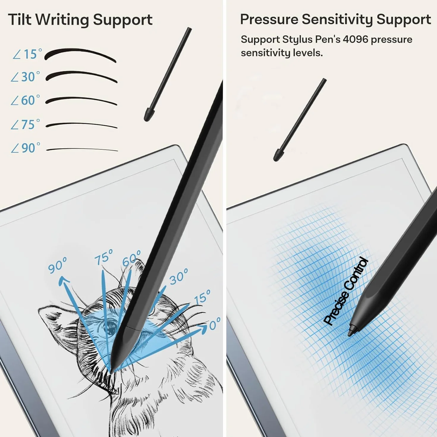 Zapasowe końcówki do Remarkable 1/2, Boox Pen2 Pro, Boox Pen Plus, Boox Triangle Pen, BOOX Wacom Stylus, Boox Max/Note/Nova/Go/Tab Ultra&Mini, czarne