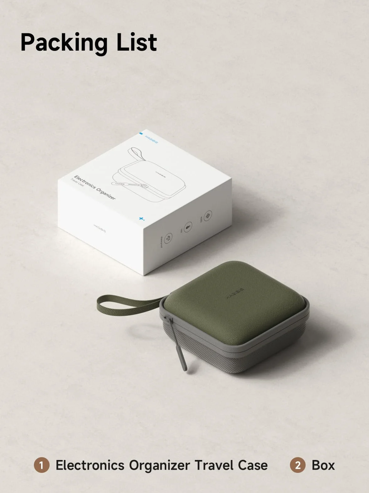 Hagibis Elektroniczny organizer etui podróżne organizer na kable torba przenośna wodoodporna torba do przenoszenia na kabel, ładowarkę, powerbank, kartę SD, mysz, dysk flash USB (DPB01 zielony)