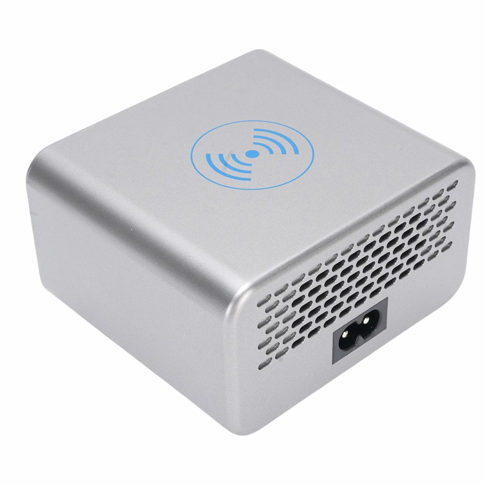 Naroote Stacja ładująca z Wieloma Portami USB i Bezprzewodowa, 8-portowy Koncentrator ładujący USB o Mocy 100 W, Szybkie ładowanie QC3.0 PD do Telefonu Komórkowego i Tabletu (wtyczka UE)