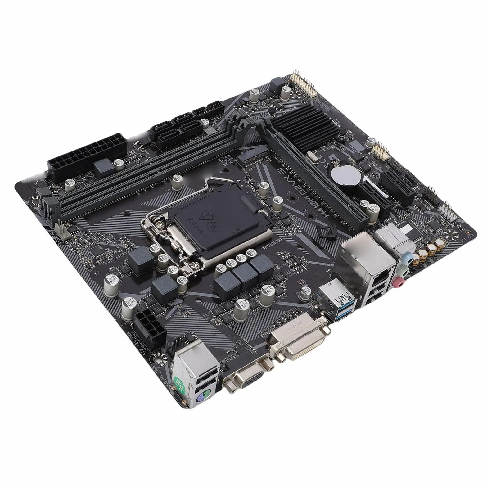 Generic Płyta Główna M-ATX H410M-D2VX-SI do Komputerów Stacjonarnych z Gniazdami PCI-E Pasuje do Procesora CPU 10. Generacji dla Entuzjastów Gier