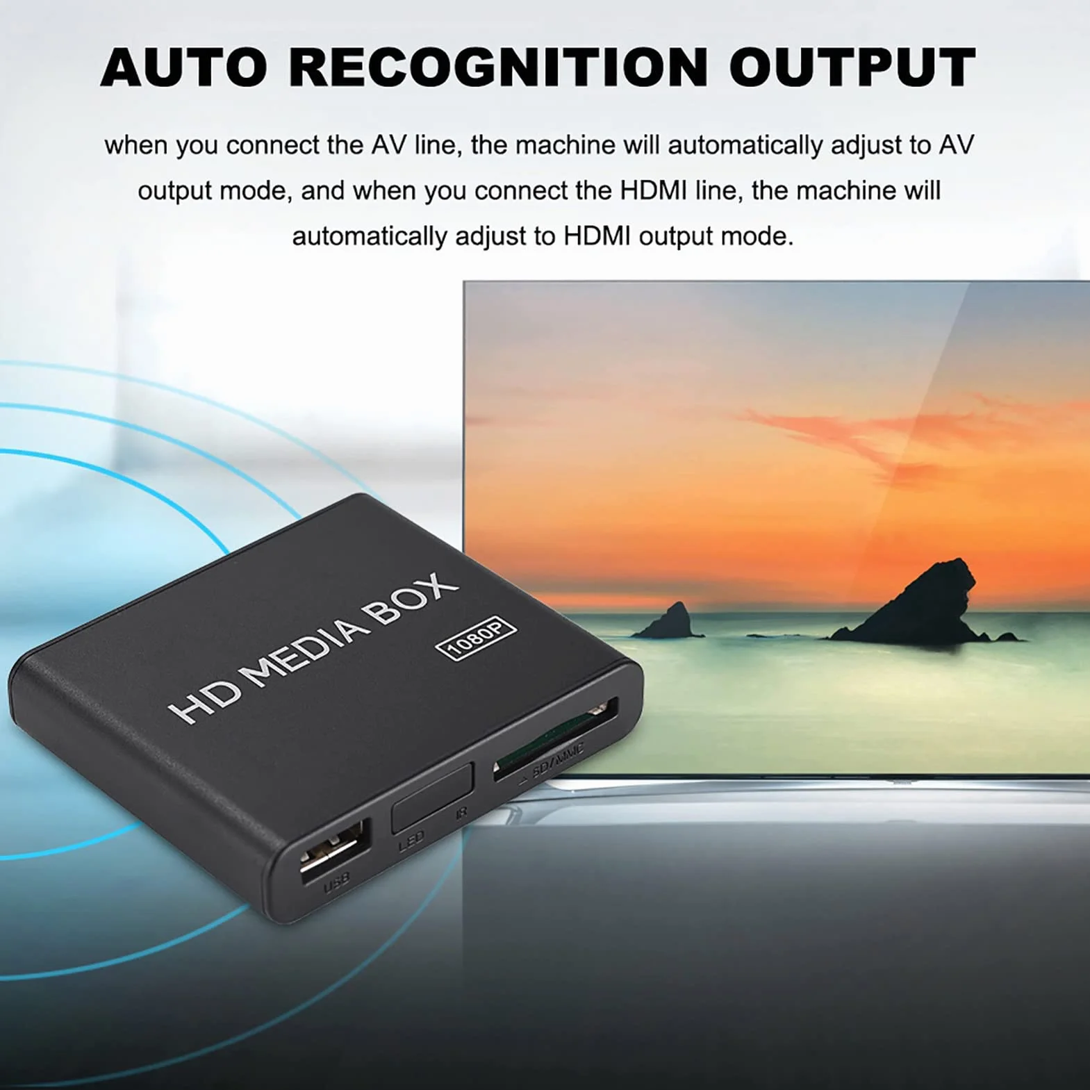 Mini Box Full HD 1080p Odtwarzacz Multimedialny mediaplayer hdmi Szeroka Kompatybilno??, Doskona?e Dekodowanie, Pi?kny Wygl?d, Wtyczka Europejska dla Telewizora Streamingklienter
