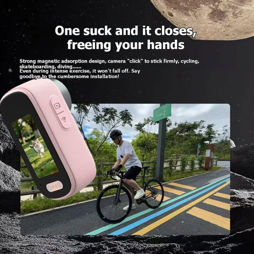Miniaturowa wodoodporna kamera sportowa 4K kieszonkowa kamera dla zwierząt domowych poręczna kamera bodycam styl kciuk kamera motocyklowa mini