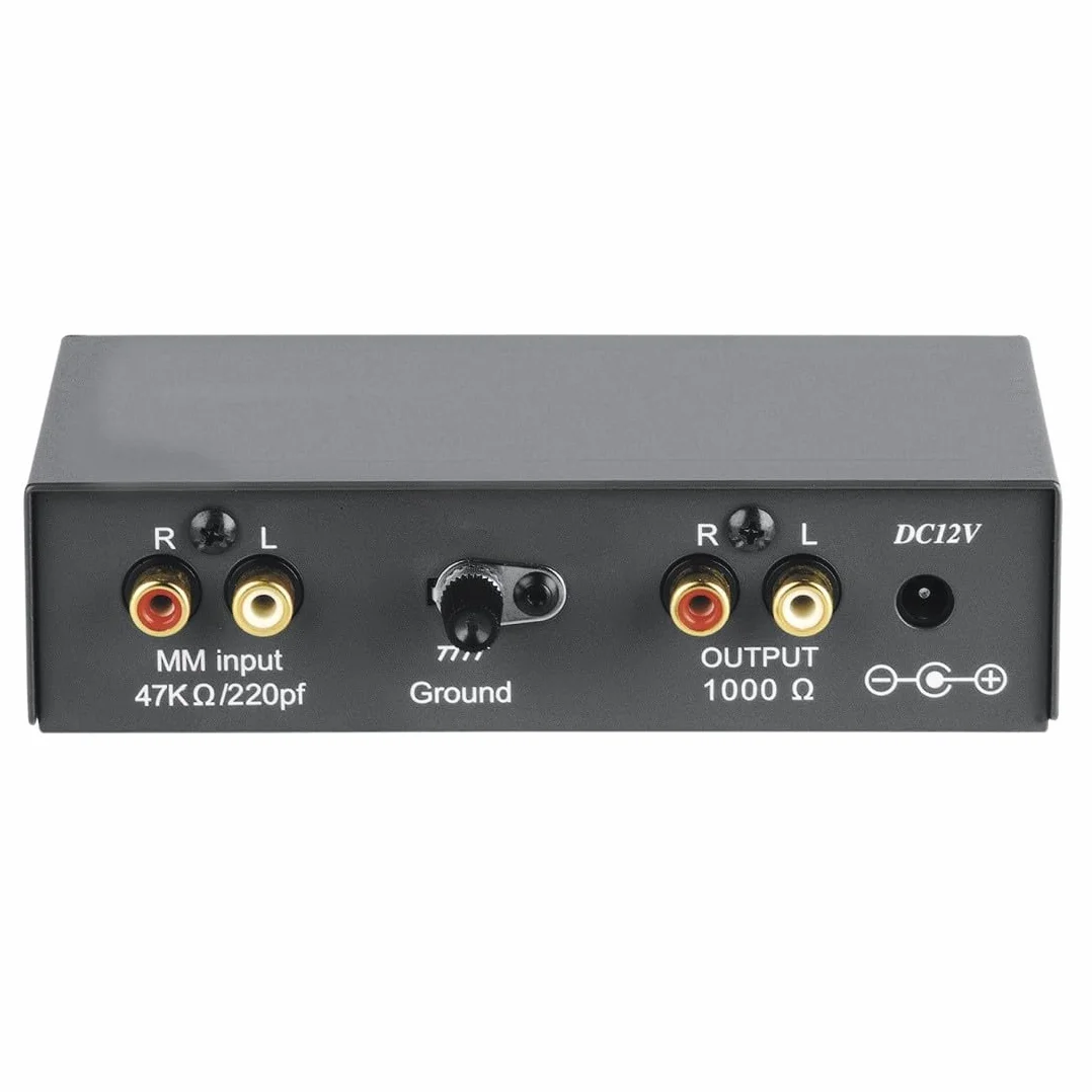 Hama Przedwzmacniacz stereo phono PA 506 (do gramofonów, wraz z zasilaczem 230V/50Hz, 3000mA, kabel cinch 0,9 m) czarny