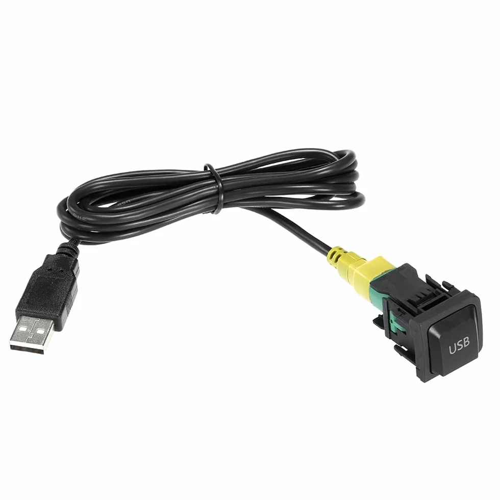 Shkalacar Adapter USB audio 130 cm, samochodowy odtwarzacz audio, kabel radiowy, kompatybilny z VW