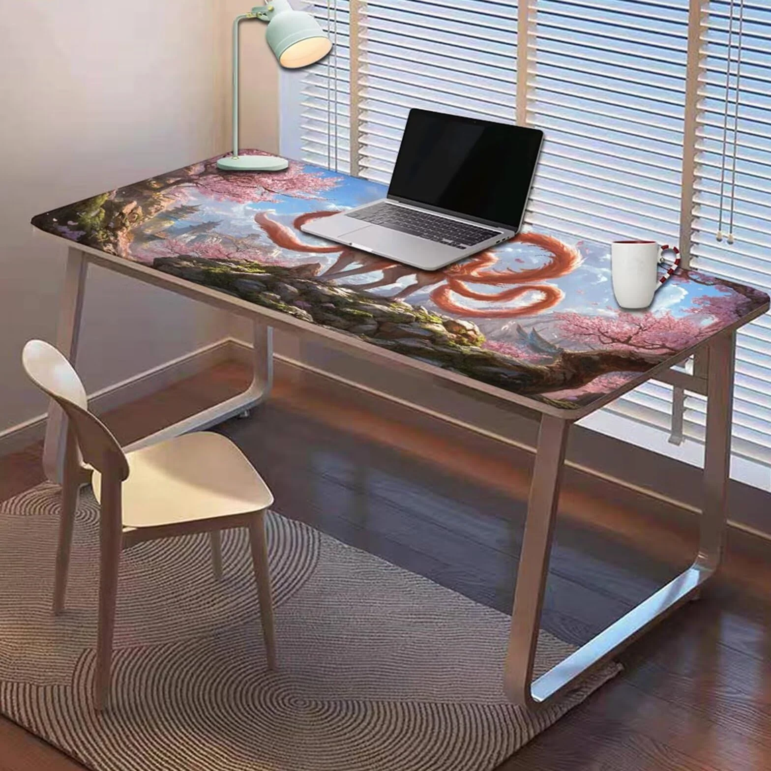 Gamingowa podkładka pod mysz 1200 x 600 x 3 mm, XXL, wodoszczelna, odporna na ścieranie, z przyszytymi krawędziami, niebieska, podkładka na biurko, poprawia prędkość i precyzję pod laptopa, komputer