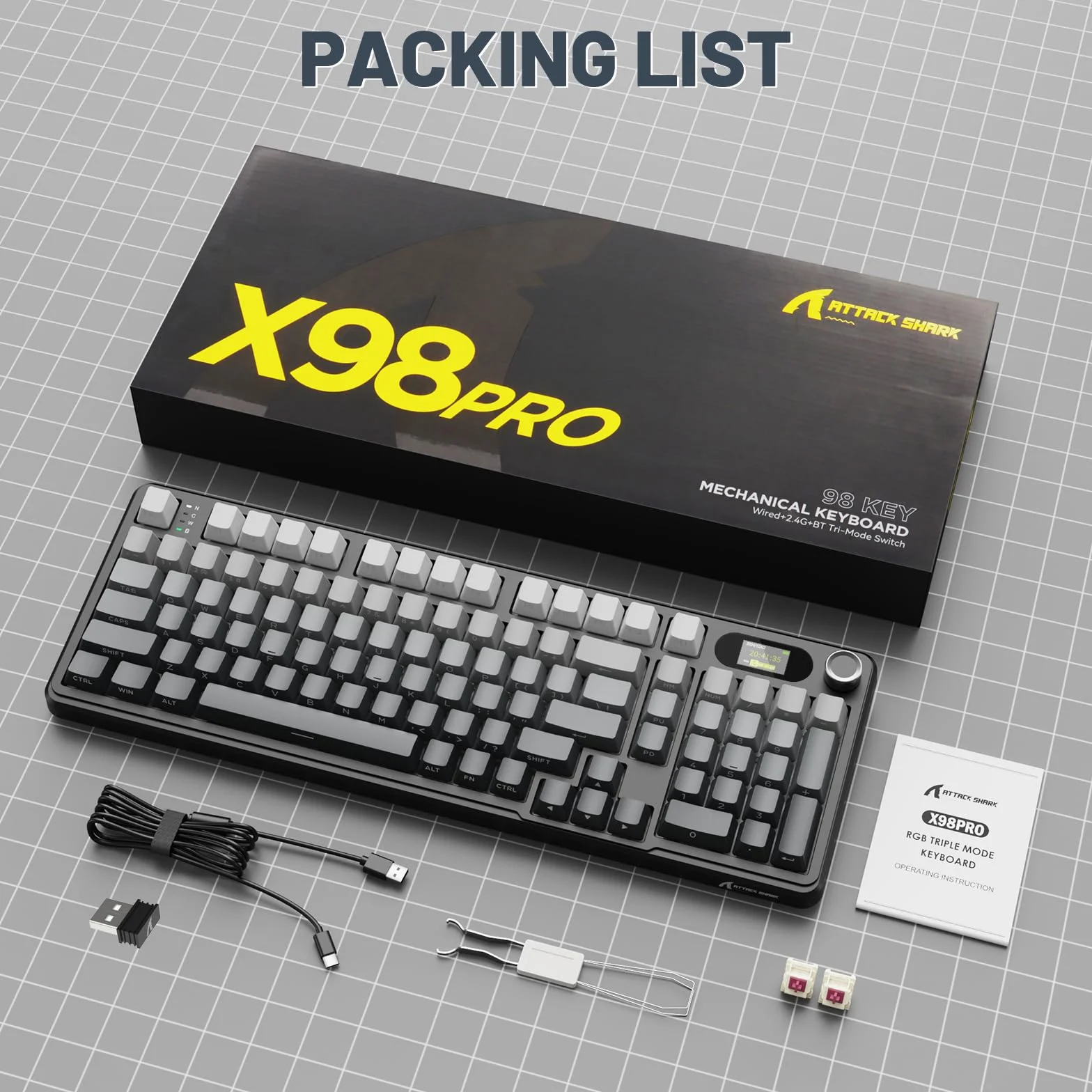 MAMBASNAKE X98 Gaming Keyboard Night Black
