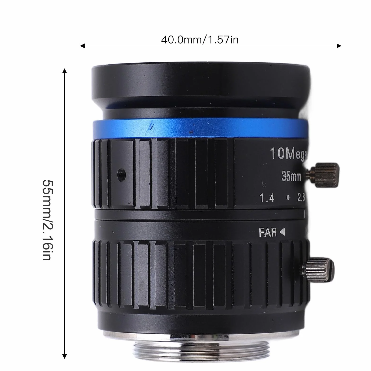 Obiektyw 10 MP z Mocowaniem C, Ogniskowa 35 Mm, Obiektyw z ręczną przysłoną, Niełatwe Zniekształcenie, Wysokiej Jakości Zdjęcia do Kamery Przemysłowej, Ręczne Ustawianie Ostrości