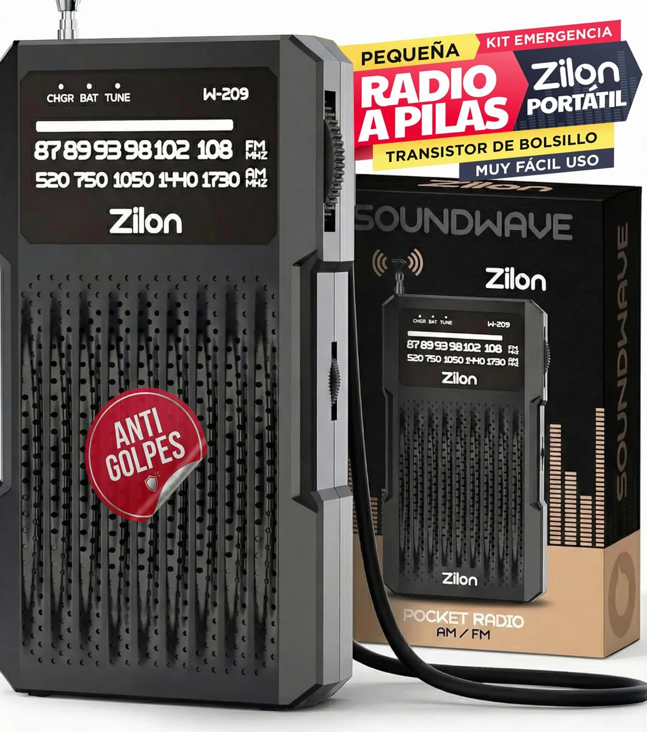 Radio na baterie Przenośne małe analogowe FM Am Tranzystor Wejście słuchawkowe Zestaw Awaryjny Doskonały mały sygnał kieszonkowy Proste Użycie Seniorzy dla Easy Vision AA