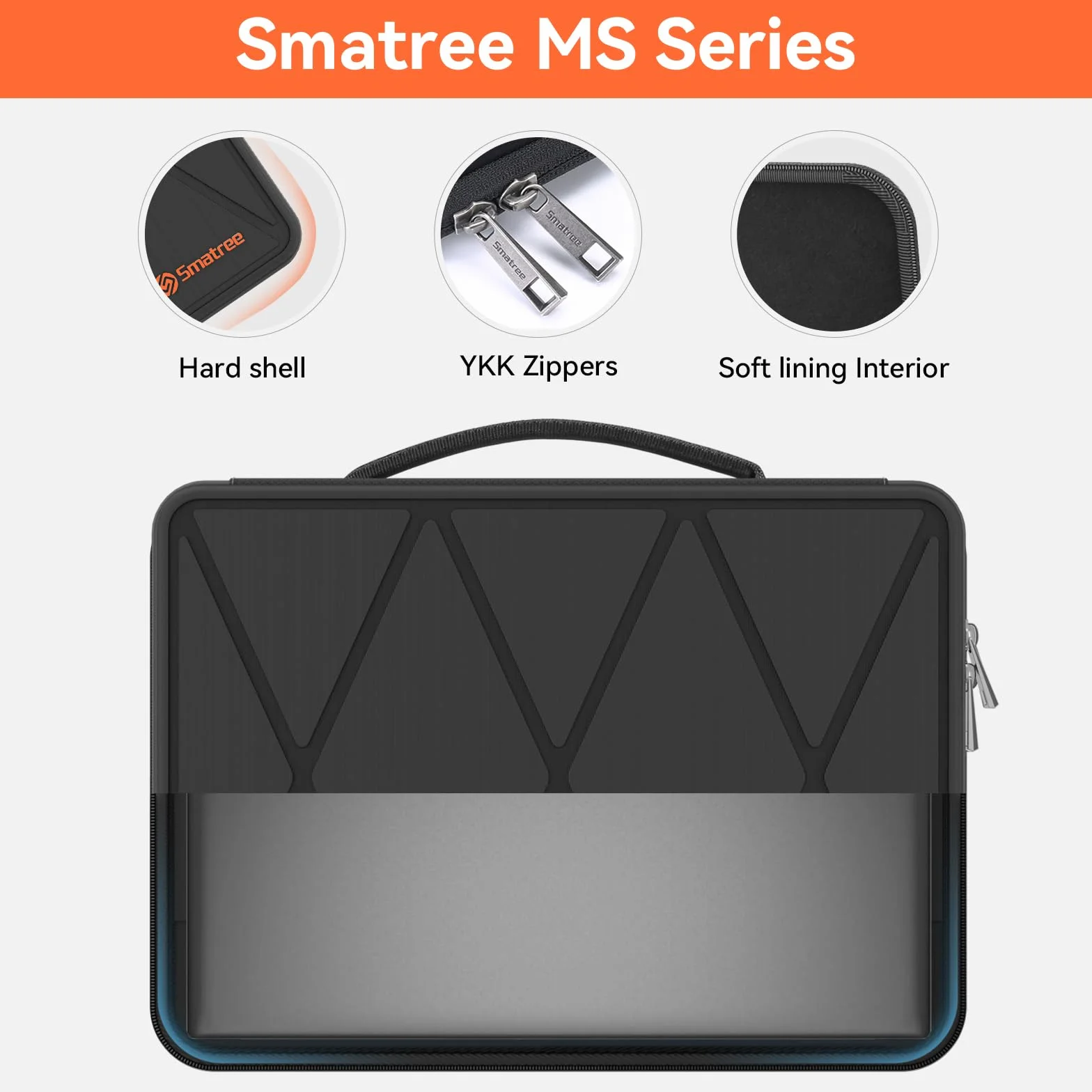 Smatree MS133 Twardy futerał ochronny EVA ze stojakiem kompatybilny z 45.7 cm MSI Vector A18 HX, Raider A18 HX, Raider 18 HX A14V, Titan 18 HX A14V, Stealth 18 AI Studio A1V, CreatorPro X18 HX-A14V