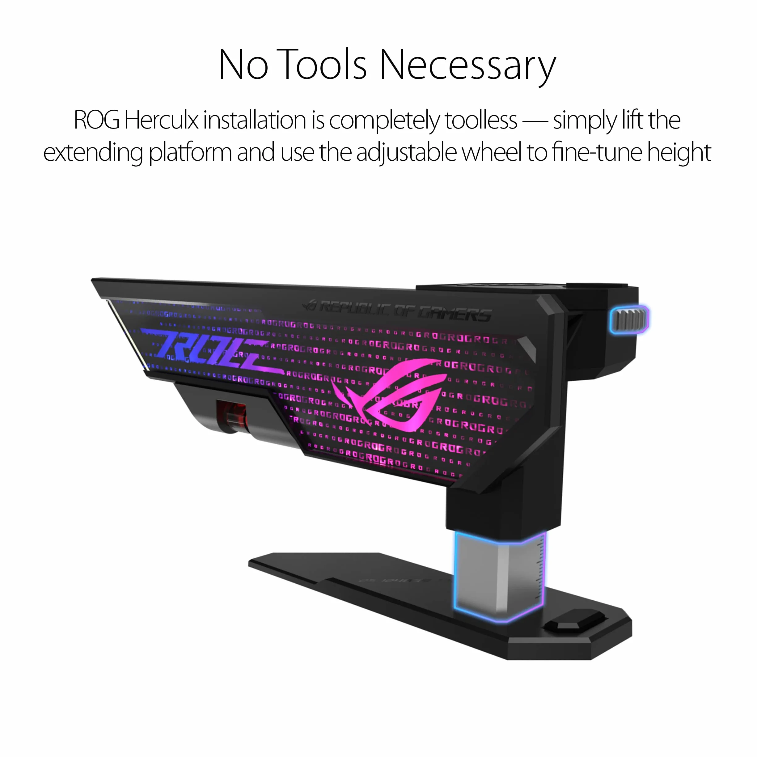 Asus Rog Herculx 90DA0020-B09000 Wsparcie dla Karty Graficznej, Nero, 72-128mm
