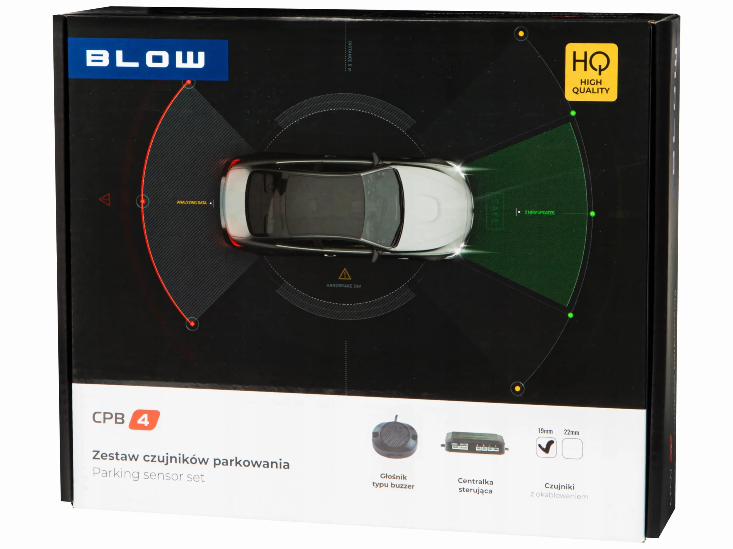 BLOW CZUJNIKI PARKOWANIA COFANIA x4 BUZZER 19mm ZESTAW