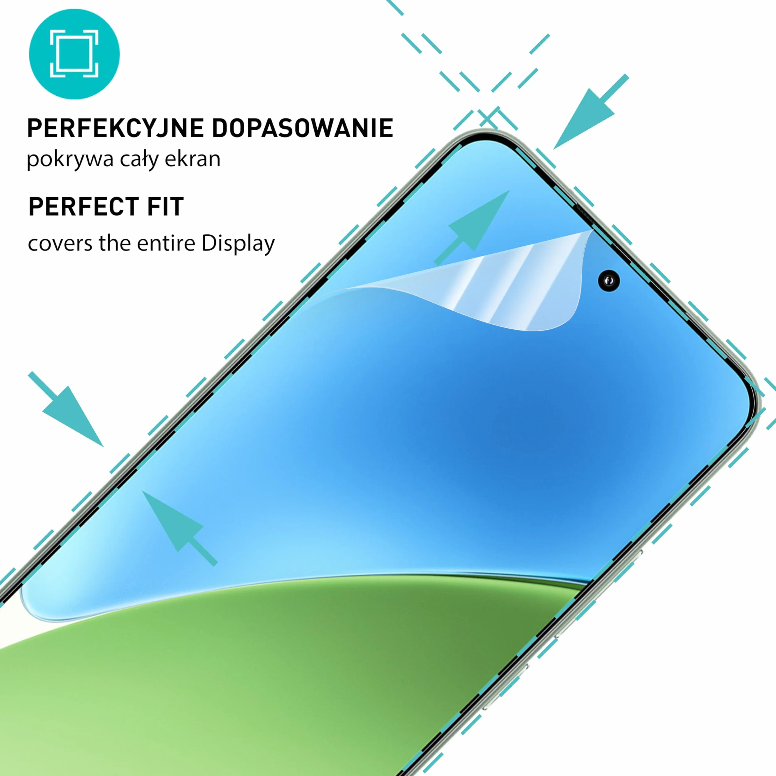 smartect Folia Ochronna TPU [2 Sztuki, Clear] dla Xiaomi 15 5G, Zakrywa cały wyświetlacz, Ochraniacz Ekranu bez Pęcherzyków, Bez Odcisków palców