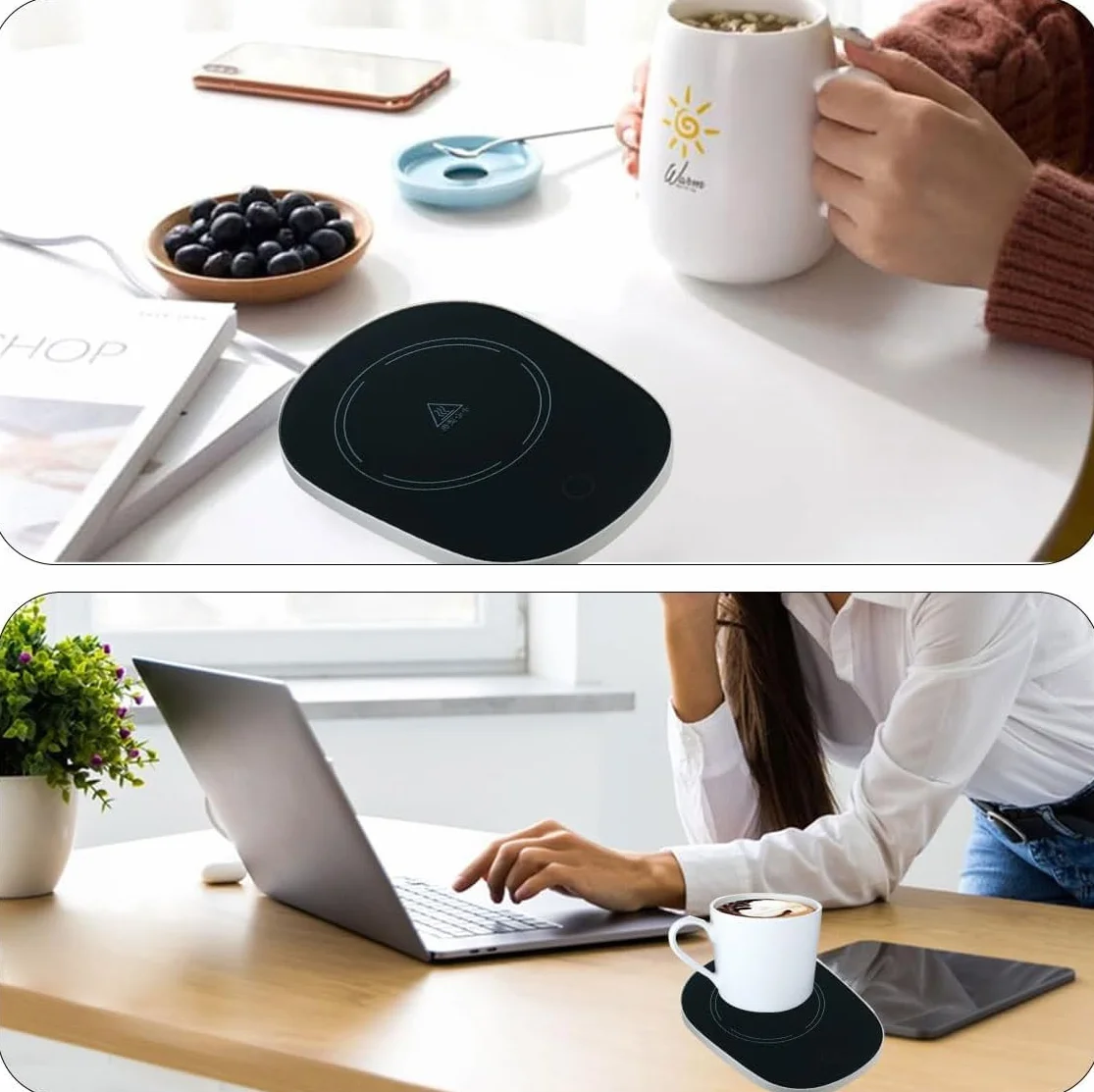 Podgrzewacz do kubków do kawy, podgrzewacz do kubków USB, elektryczny podgrzewacz do kubków, podgrzewacz do kawy, podgrzewacz do kawy, podgrzewacz do kawy, mleka, idealny na sezon zimowy, czarny