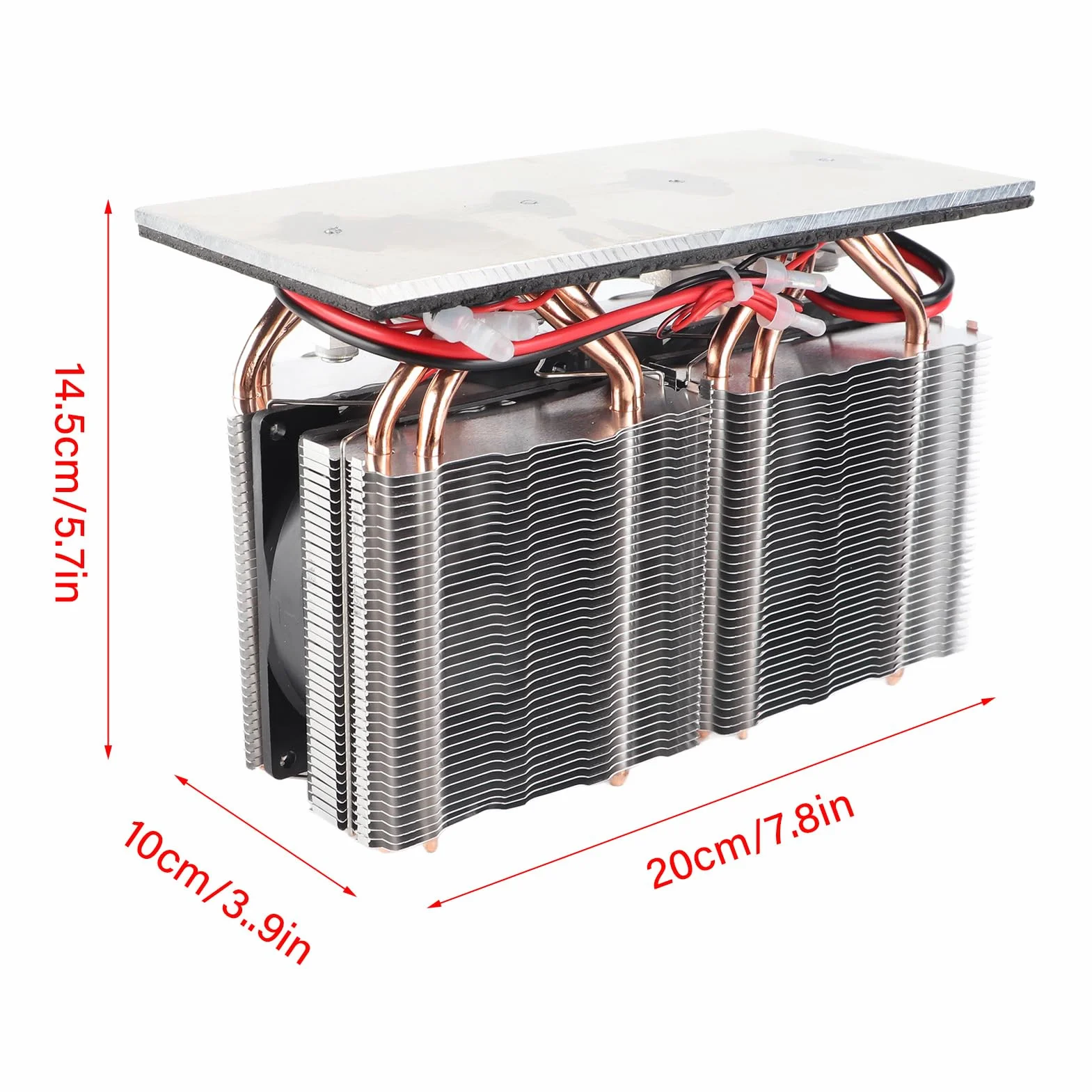 Tnfeeon Termoelektryczny Peltier 12 V, Aluminiowe Urządzenie Chłodzące, moduł Chłodzący 240 W do Projektów Chłodniczych