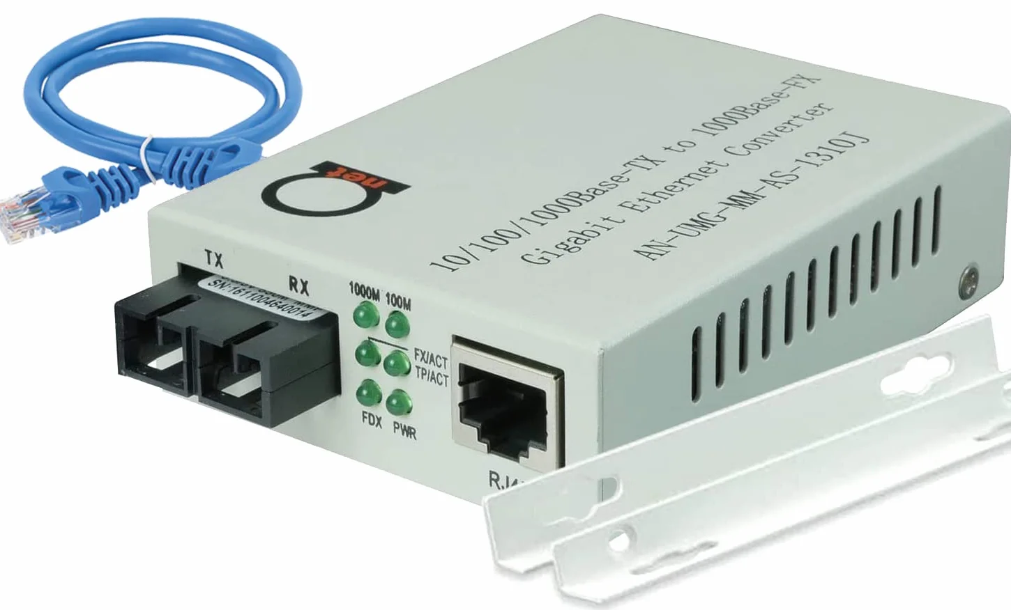 Multimode Gigabit Fiber Media Converter - wbudowany moduł światłowodowy 2 km (1,24 mil) SC do UTP Cat5e Cat6 10/100/1000 RJ-45" Auto Gigabit lub Fast Ethernet Speed - Ramka Jumbo - Obsługa LLF