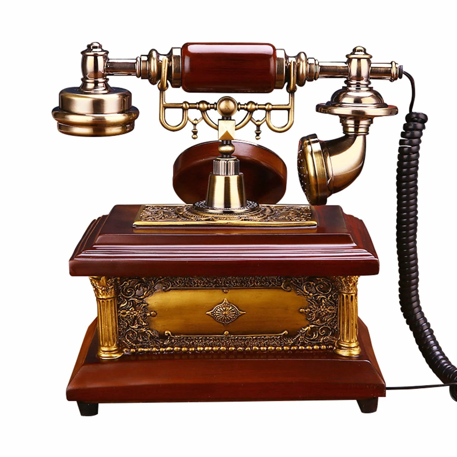 Retro antyczny telefon stacjonarny biurko dekoracyjne telefon vintage telefon przewodowy dom telefon dom telefon biuro bez użycia rąk