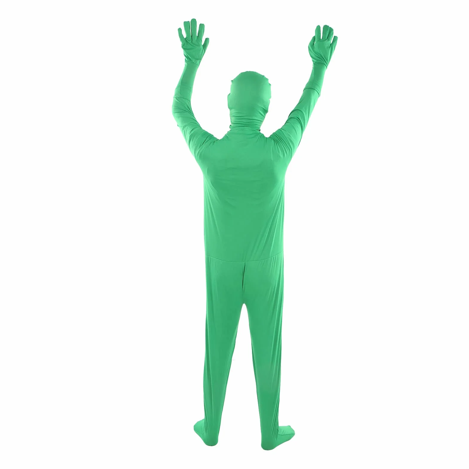 Fotografia Chromakey Body Zielone Całe Ciało Rozciągliwa Tkanina Garnitur Unisex Elastan Stretch Kostium dla Dorosłych Ekran Body Kombinezon do Fotografii Film Wideo(180 cm / 70,87 cala)