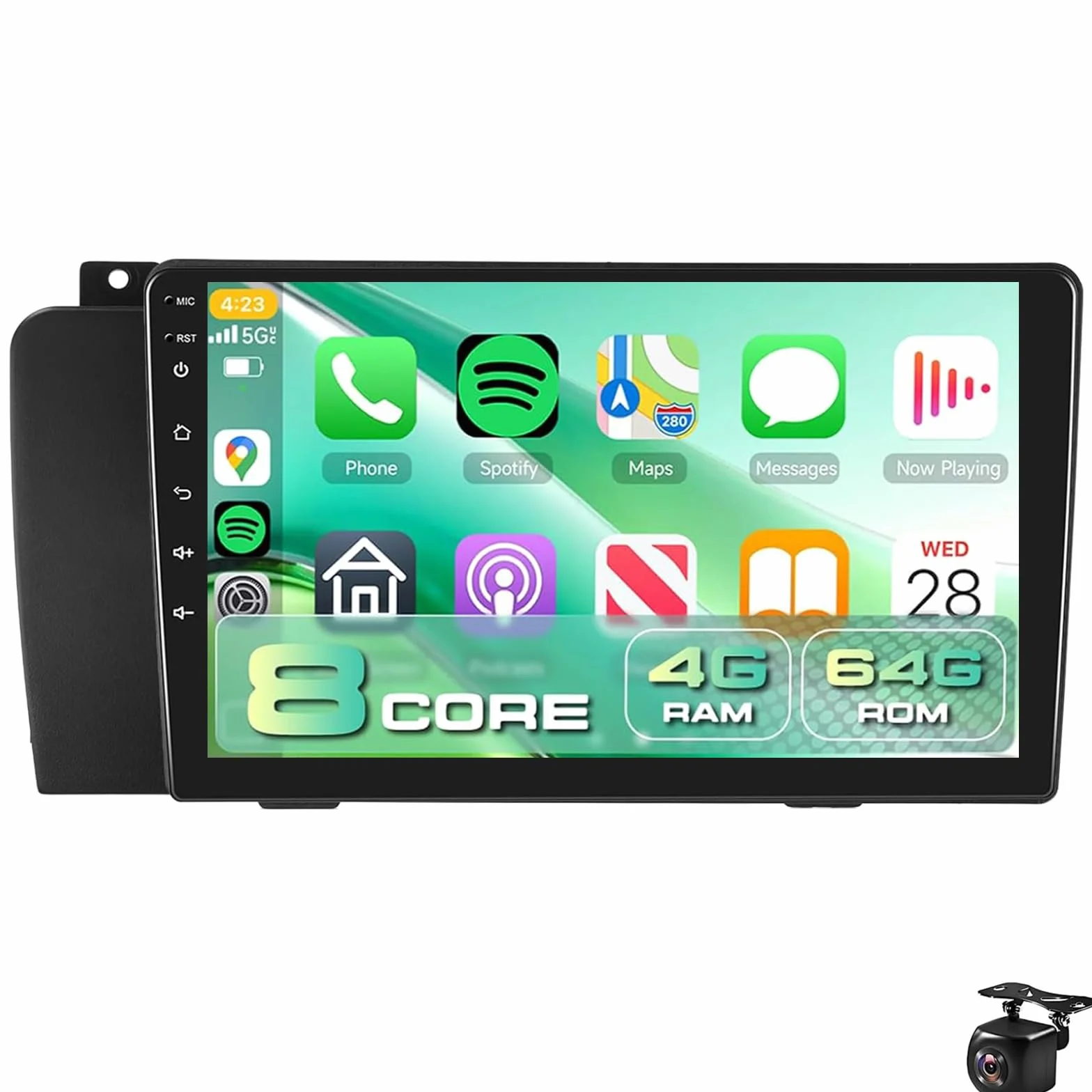 Android radio samochodowe stereo dla Volvo V70 XC70 V40 S40 S60 2005-2009 | 9"HD Ekran dotykowy w komórce Bezprzewodowy CarPlay Android Auto GPS 5 GHz WiFi Bluetooth 5.0 FM RDS SWC AHD Kamera cofania