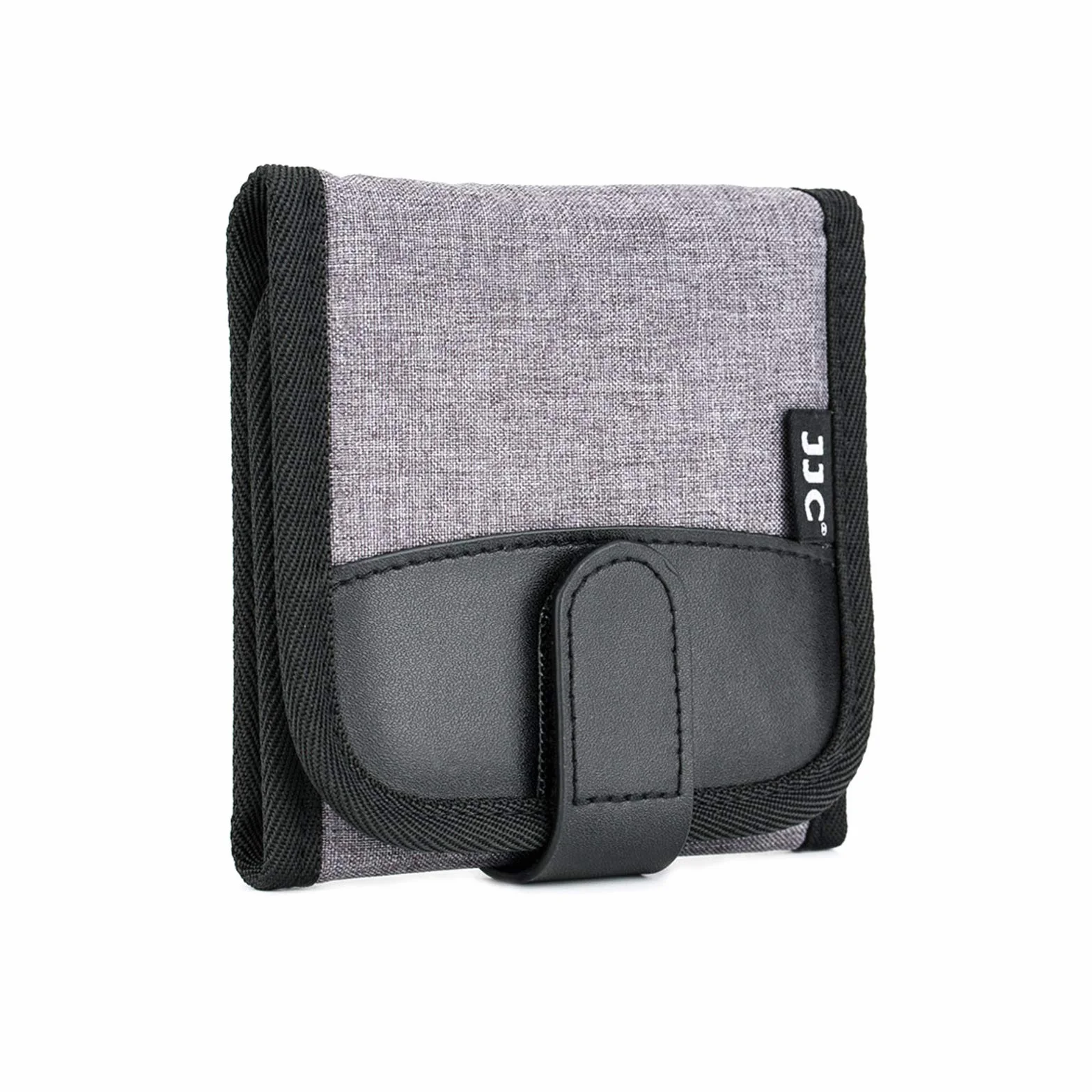 JJC Składane etui do przechowywania filtrów UV CPL ND do 82 mm (klamra do paska ze ściereczką do czyszczenia z mikrofibry, 3 kieszenie)
