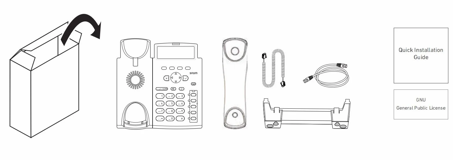 Snom D305 IP telefon, SIP telefon biurkowy (HD-Dideband Audio, 5 konfigurowalnych przycisków funkcyjnych z diodami LED, 4 tożsamości SIP), szerokopasmowe audio, przełącznik widełkowy z czujnikiem,