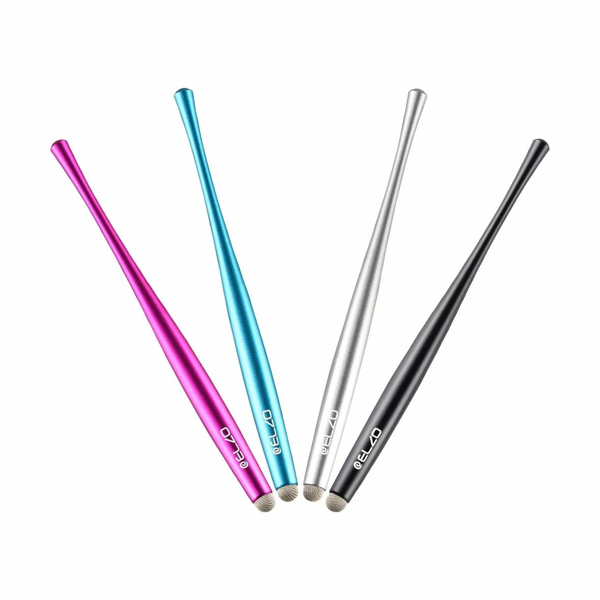 ELZO rysik uniwersalny dotykowy 4 sztuki do iPhone iPad Samsung Surface Huawei Chromebook czarny srebrny jasnoniebieski różowy