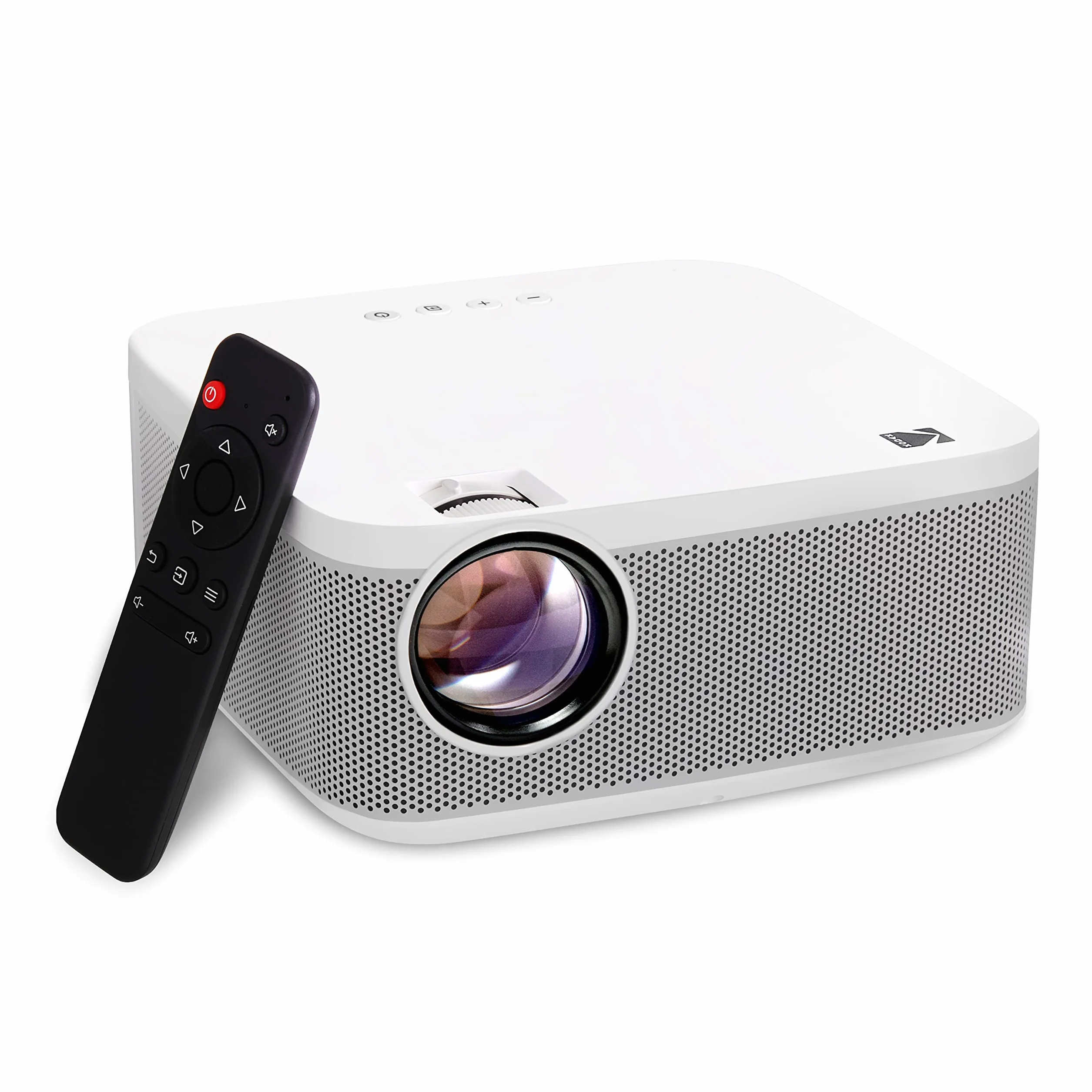 KODAK FLIK X10 Full HD Zestaw projektora multimedialnego | Mini kompaktowy przenośny zestaw kina domowego 1080p z 100-calowym ekranem projekcyjnym