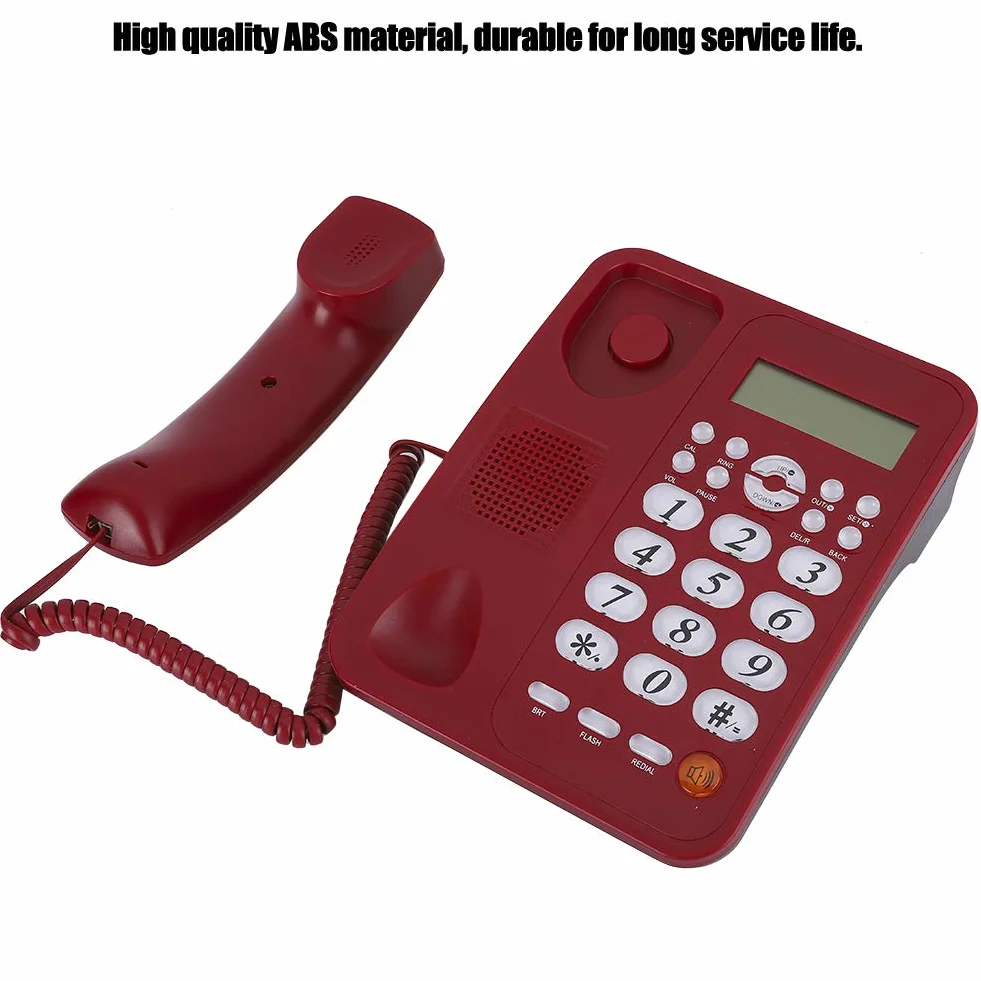 Telefon przewodowy, stacjonarny telefon stacjonarny, obsługa identyfikacji dzwoniącego, montaż naścienny, funkcja podwójnego systemu FSK i DTMF dla biura/domu/firmy
