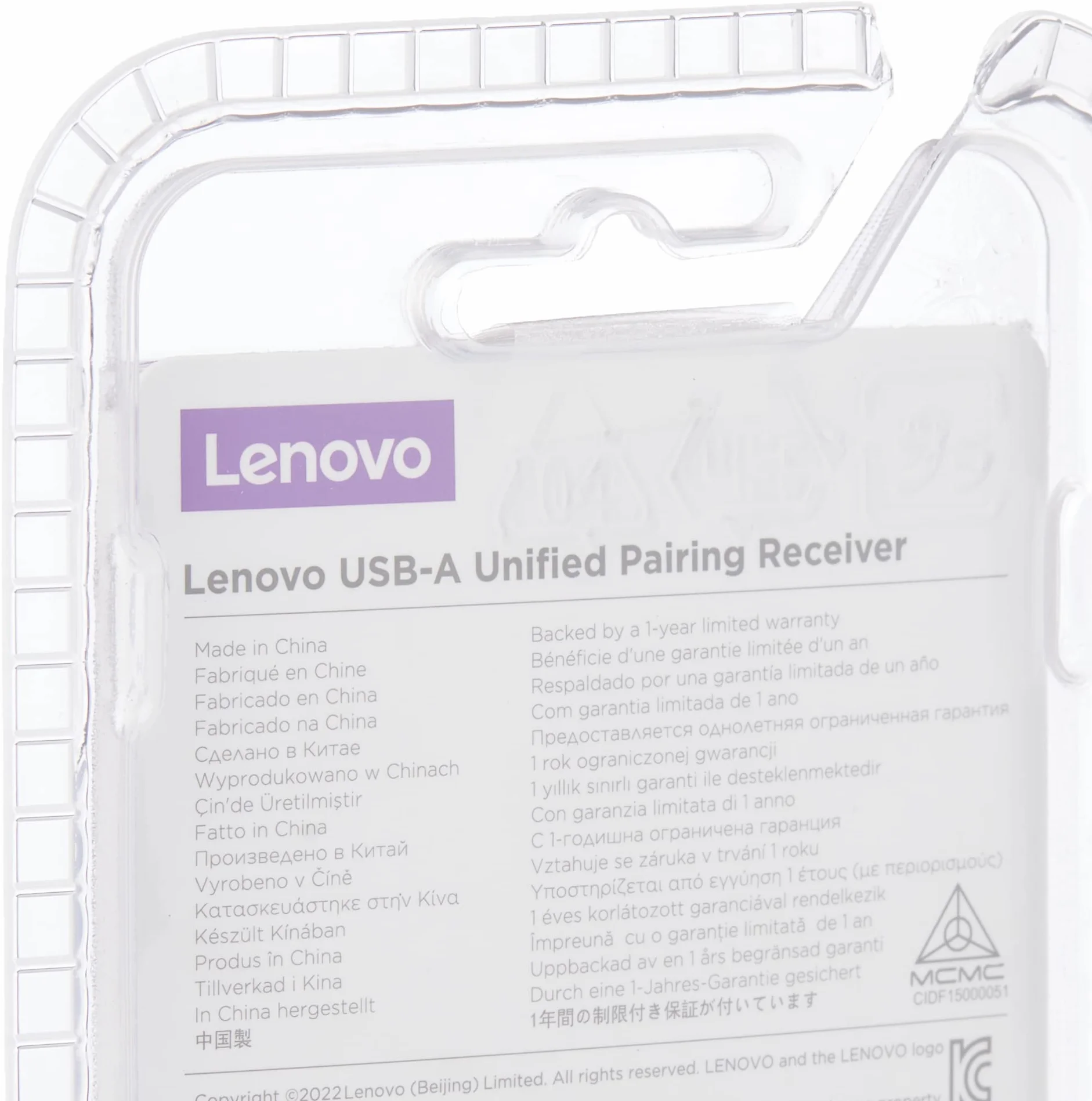 Lenovo Odbiornik USB USB-A Ujednolicone parowanie