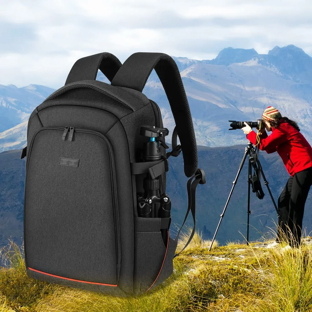 Fututech Torba fotograficzna do DJI Ronin-SC Ronin-S DSLR Camera DSLR Wodoodporny plecak na aparat, stabilizator odporny na zarysowania z osłoną przeciwdeszczową, czarna, czarny