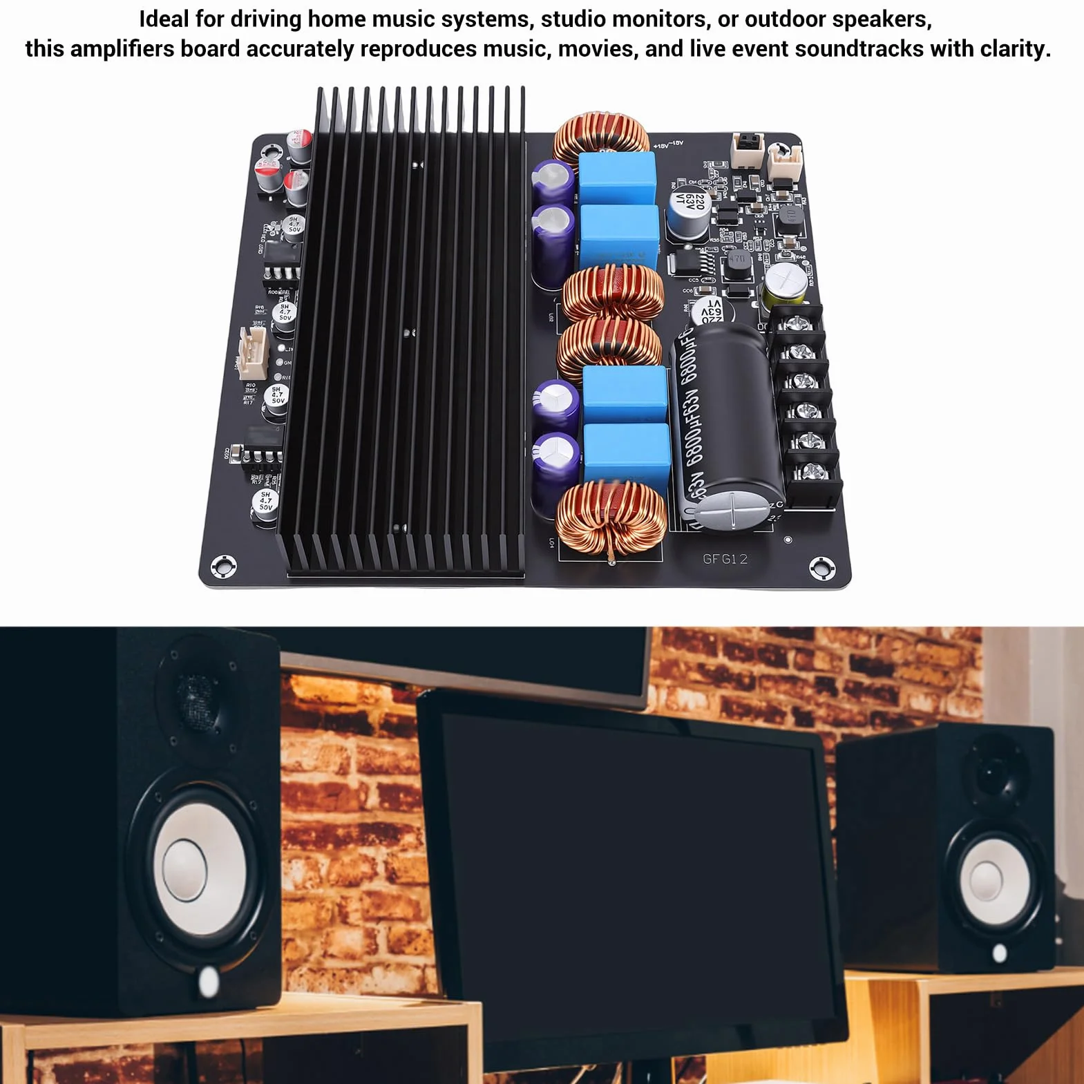 Sxhlseller TPA3255 Płyta Wzmacniacza Cyfrowego Stereo 600 W + 600 W, Dwurdzeniowa Płyta Wzmacniacza Klasy D z Niskimi Zniekształceniami dla Głośnika Samochodowego Subwoofer Kina Domowego